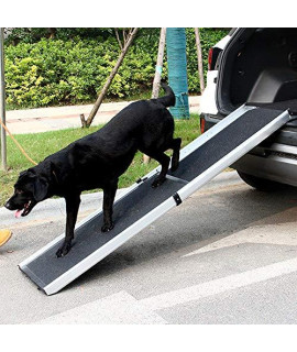 BIGTREE 39"-70" Adjustable Portable Telescope Pet Dog K9 Car Truck SUV Ramp Traction Surface