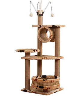 BAOFI Cat Scratching Post Activity Centre, Cat Tree Tower Condo Sisal Covered Scratching Multi-Layer Cat Climbing Tree Cat Jumping Platform for Cats and Pets