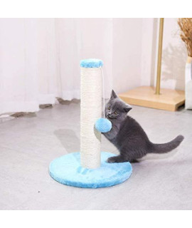 Cat Tree Scratching Post Activity Centre Natural Sisal Cat Scratching Post, with Plush Ball, Save Space Solid Wear-Resisting Easy to Assemble,Blue