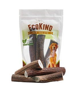 EcoKind Pet Treats Premium Elk Antlers for Dogs | All-Natural Elk Antler Dog Treats, Healthy & Long-Lasting Dog Chews | Odorless & Delicious (Antlers Whole)