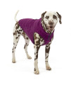 Kurgo K9 core Dog Sweater Sweater for Dogs Dog Fleece Vest Knit Fleece Pet Jacket Fleece Lining Lightweight Zipper Opening for Harness Adjustable Neck Heather Violet 5 Sizes (Medium)