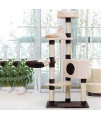 BAOFI Cat Scratching Post Activity Centre, Cat Tree Tower Condo Multi-Layer Cat Tree Stand Cat Tree Stand Cat Tree Cat Villa House Furniture Cat Play Activity Centre,One Color,57X36X139CM