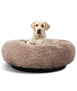 Washable Dog Round Bed Large, Donut Dog Bed Large Dog, Comfy Dog Calming Cuddler Bed