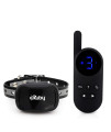 eXuby - Tiny Shock Collar for Small Dogs 5-15lbs - Smallest Collar on The Market - Sound, Vibration, & Shock - 9 Intensity Levels - Pocket-Size Remote - Long Battery Life - Water-Resistant - Black