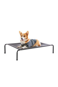 Elevated Dog Bed, Western Home Raised Dog Bed Cot for Large Medium Small Dogs, Portable Pet Cot for Indoor and Outdoor with Breathable Mesh, Durable Frame and Skid-Resistant Feet