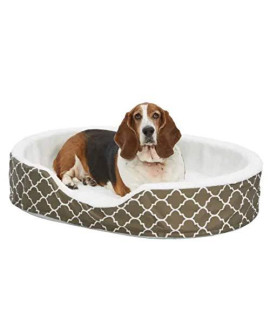 Quiet Time Defender Orthopedic Nesting Brown Dog Bed, 28" L X 42" W. Ideal for Either Dogs and Cats, is Perfect and fits in Easily with Your existing Home Decor.