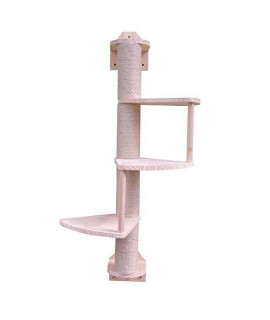 Wall Mounted Sisal Scratching Post, Revolving Ladder, Scratching Post on The Wall, Jumping Platform, cat Bed, cat Toy?Rotating Ladder Grab Post