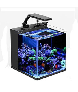Sxyx 3 Gallon Square Aquariums Fish Tank For Household Panoramic Sea Fish Curved Glass Fish Bowl Aquarium Starter Kits-D3