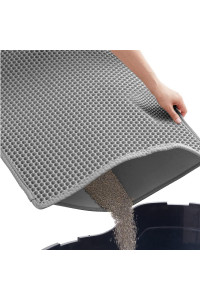 Gorilla Grip Durable Honeycomb Cat Litter Box Mat, Water Resistant, Traps Litter from Box, Helps to Waste Less Litter on Floors, Scatter Control, Double Layered, Soft on Kitty Cat Paws, Easy Clean