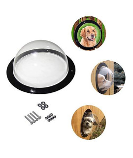 SPGHOME Pet Fence Windows, Durable Acylic Dog Dome Fence Transparent Windows Bubble Semi-Circular Acrylic Windows for Satisfying Curious Pets