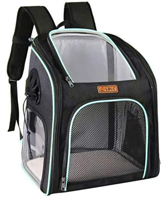 ZGQ Cat Dog Backpack, Pet Carrier Backpack, Cat Dog Travel Bag, Pet Sling Carrier, for Traveling Hiking Camping, Safe & Breathable, Portable Breathable Rucksack,Cyan