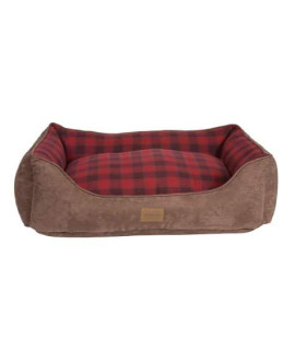 Mix.Home Plaid Kuddler in Red Ombre, 38" L x 30" W