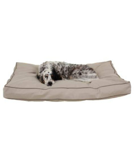Mix.Home Rectangular Napper in Khaki Canvas with Sage Cording, 42" L x 30" W