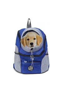 NA Pet Carrier Backpack for Small Dog cat up to 15~17lbs, Hands-Free Pet Travel Bag, Breathable Head-Out Design and Waterproof Bottom for Hiking & Travel