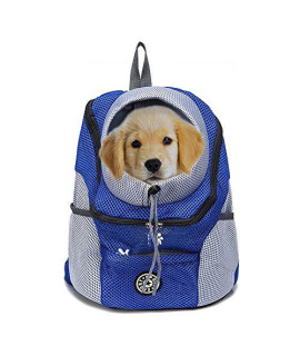 NA Pet Carrier Backpack for Small Dog cat up to 15~17lbs, Hands-Free Pet Travel Bag, Breathable Head-Out Design and Waterproof Bottom for Hiking & Travel