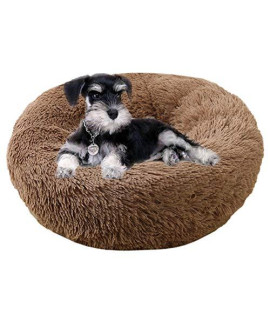 BEISIJIA Dog & Cat Calming Donut Bed for Small Medium Large Dogs, Ultra Soft Fluffy Cuddler Round Pet Bed Comfy Puppy Cats Cushion Bed Washable Pet Sleeping Bed Mat (16''/20''/24'')