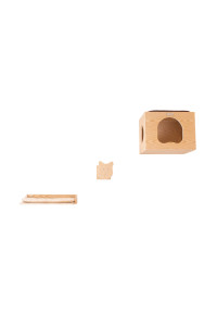 Armarkat Cat Wall Scratch Series: Tree W1907A with Condo, Perch, and Stepup, Natural Beige