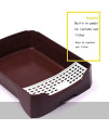 NYKK Clean Cat Litter Box Pet Supplies Rattan Style Fully Enclosed Cat Toilet Large Litter Box Large Cat Potty Pet Supplies Closed Cat Litter Box (Color : Brown)