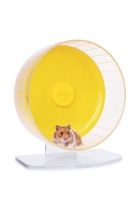 Niteangel Super-Silent Hamster Exercise Wheels: - Quiet Spinner Hamster Running Wheels With Adjustable Stand For Hamsters Gerbils Mice Or Other Small Animals (L, Lemon Yellow)