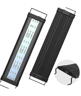 UPMCT Aquarium Light, 11-56 Inches Fish Tank Light with Extendable Brackets, 2-Channel Control White and Blue LEDs with Brightness, Color Rendering and Good Lighting Effect (22-30 in)