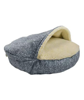 Orthopedic Premium Micro Suede Cozy Cave Pet Bed in Palmer Indigo, 45" L x 45" W