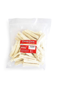 Canine Chews 5-6" Skinny Rawhide Chip Rolls for Small Dogs Long Lasting Dog Treat Chews Dog Toy Rawhide Sticks (50 Pack)