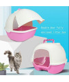 NYKK Clean Cat Litter Box Cat Litter Basin Fully Enclosed Large Cat Toilet Closed Cat Litter Pet Cat Supplies Coffee Color Double Door Large Space Cat Litter Box (Color : Pink)