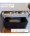 THE REFINED FELINE Cat Litter Box Enclosure Cabinet, Cottage, Smoke Gray, Tapered Feet, Large, Hidden Litter Cat Furniture with Drawer