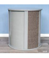 THE REFINED FELINE Purrrrfect Cat Bed End Table Nightstand with 2 Curved Sisal Scratching Post, Perfect Cat Scratcher Claw Pad