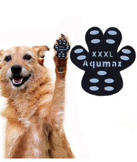 Aqumax Dog Anti Slip Paw Grips Traction Pads,Paw Protection with Stronger Adhesive, Non-Toxic,Multi-Use on Hardwood Floor or Injuries,12 sets-48 Pads XXXL Black