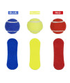 PIKASEN 1.5 Small Tennis Balls for Dogs - Cat Toy 3 Colours and Pack of 12 Mini Tennis Balls for Small Dogs