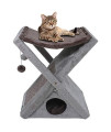 GOOPAWS Cat Foldable Tower Tree - Cat Toys and Beds & Cats Play Towers/Cat Scratching Post for Large Cats/larfe Cat House/Cat Accessories