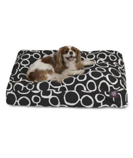 Mix.Home Fusion Black Rectangle Pet Bed, 50" L x 42" W
