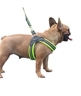 Reflective Breathable Soft Air Mesh No Pull Puppy Choke Free Over Head Vest Small Medium Dogs Cat Harness Working Training Pet Vest Adjustable Soft Padded Pet Vest with Easy Control Handle (XS)