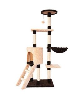 ?US Stock? Cat Trees and Towers, goalBY Pet Multi-Level Cat Tower for Indoor Cats Stand House Furniture Kittens Activity Tower with Scratching Posts Kitty Pet Play House (Gray)