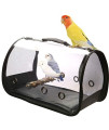 Blue Mars Bird Carrier, Bird Travel Cage Portable&Breathable&Lightweight Pets Birds Travel Cage (Big 10" x 10" x 16")
