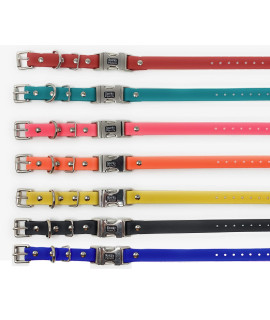 Sparky Pet co - Apollo Ecollar Replacement Strap - Dog collar - Waterproof Biothane - Adjustable - Double Buckle - Quick Snap Metal clasp - for Invisible Fence Systems - 34 x 28 (Dark Blue)