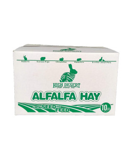 High Desert Alfalfa Hay - Dried Natural Alfalfa Hay for Rabbits, Guinea Pigs, Chinchillas, and Ferrets - Protein and Fiber Rich Food for Small Animals - Healthy Pet Food