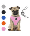 Puppy Harness And Leash Set - Dog Vest Harness For Small Dogs Medium Dogs- Adjustable Reflective Step In Harness For Dogs - Soft Mesh Comfort Fit No Pull No Choke (M, Pink)