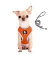Puppy Harness And Leash Set - Dog Vest Harness For Small Dogs Medium Dogs- Adjustable Reflective Step In Harness For Dogs - Soft Mesh Comfort Fit No Pull No Choke (Xs, Orange)
