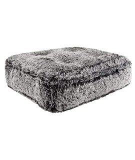 Midnight Frost Ultra Plush Faux Fur Luxury Shag Durable Sicilian Rectangle Pet Bed, 32" L X 26" W X 6" H. Ideal for Either Dogs and Cats, is Perfect and fits in Easily with Your existing Home Decor.