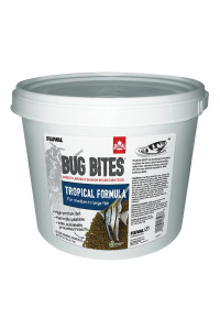 Fluval Bug Bites Tropical Fish Food, Large Granules for Medium to Large Sized Fish, 3.74 lb., A6597, Brown