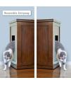 THE REFINED FELINE Cat Litter Box Enclosure Cabinet, Hidden Litter Tray Cat Furniture, Large + XLarge, Modern Style, Mahogany Color