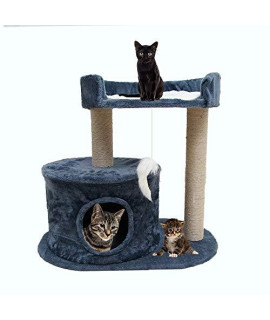 Nareo Cat Tree Condo 19inch with Full Scratching Post and House Cave