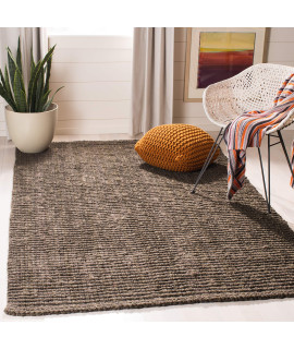 Safavieh Natural Fiber collection 11 x 15 Brown NF447D Handmade chunky Textured Premium Jute 075-inch Thick Area Rug