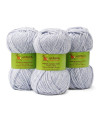 Blend Alpaca Yarn Wool Set of 3 Skeins Worsted Weight - Heavenly Soft and Perfect for Knitting and crocheting (Heather Sky Blue, Worsted)