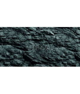 VIP.LINE 3D Effect Black Stone Aquarium Background Poster PVC Fish Tank Decorations Landscape (72" x 28"/ 183 x 71cm)
