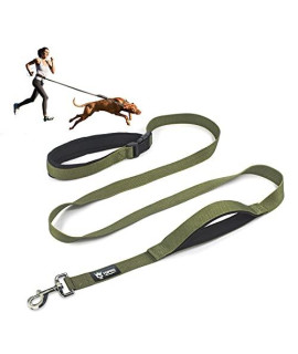 TSPRO Hands Free Dog Leash Adjustable Walking Running Dog Leash with control Safety Padded Handle and Heavy Duty clasp for Small Medium Large Dogs(green)