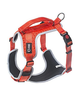 TSPRO No Pull Dog Harness with Leash Clip and Handle Adjustable Reflective Vest Easy On Dog Harness Air Mesh Dog Harness