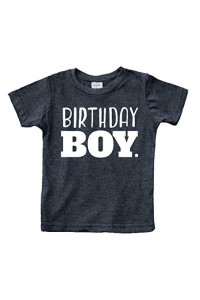 Birthday Boy Shirt Toddler Boys Outfit First Happy 2T 3T 4 Year Old 5 Kids 6Th (Charcoal Black, 6 Years)
